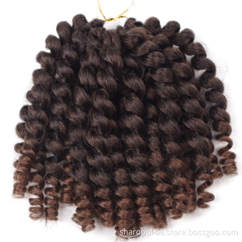 wand curl crochet braid hair 8inch synthetic bounce curl crochet hair